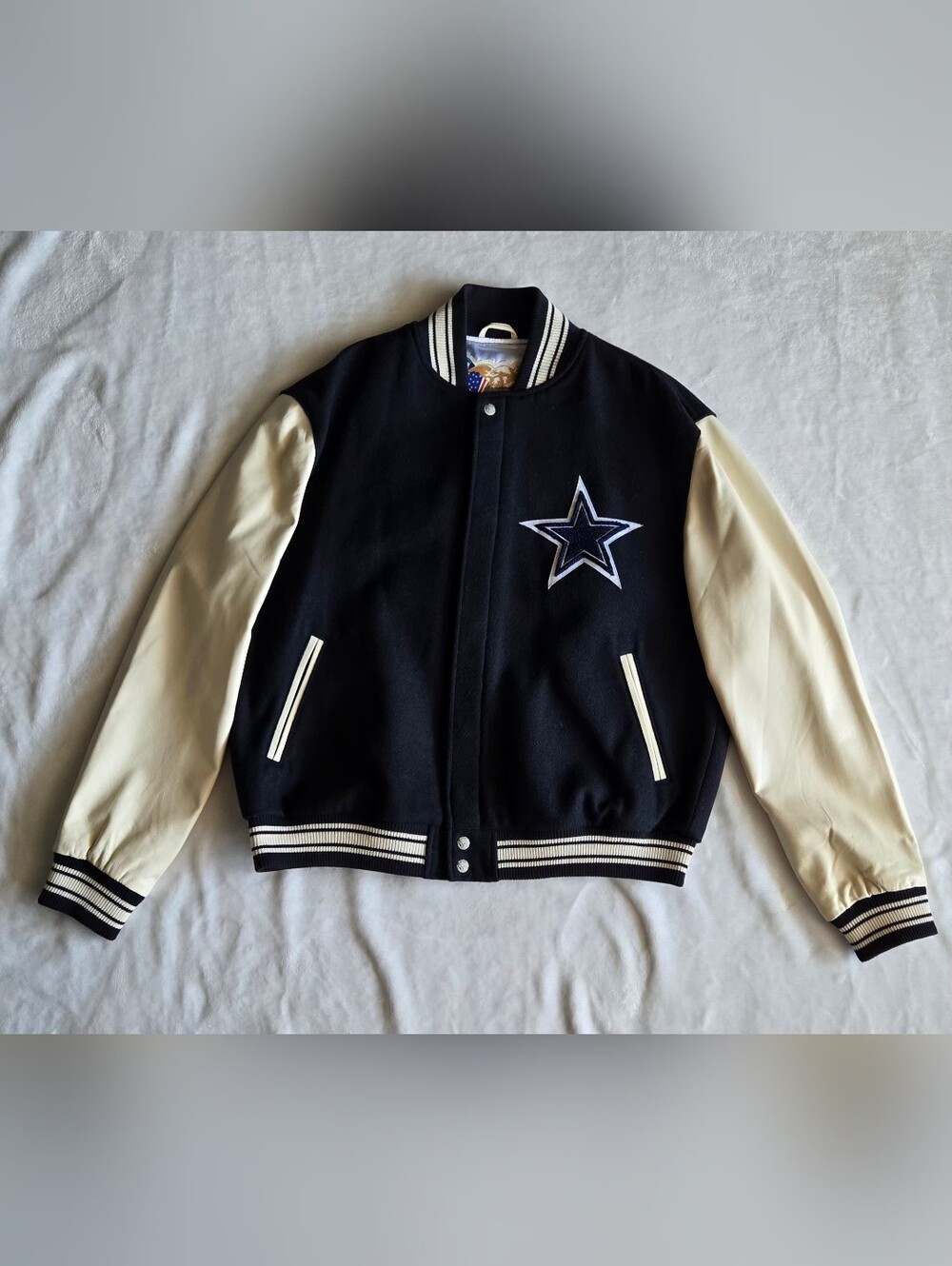 Jeff Hamilton Dallas Cowboys Limited Edition Varsity Leather Jacket Men Small